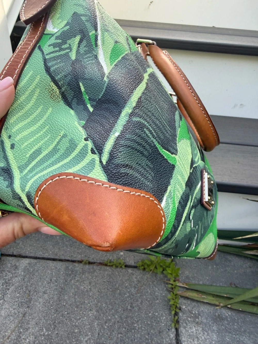 Dooney & Bourke Banana Leaf Domed Satchel - Picture 4 of 6
